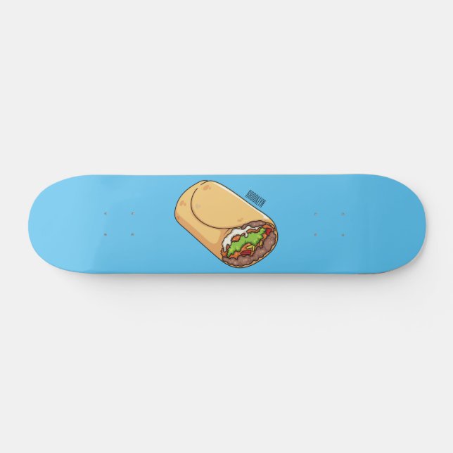 Skateboard dessin animé de Burrito (Horz)