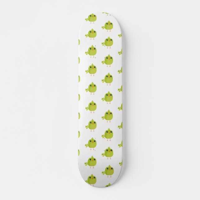 Skateboard Dessin animé d'oiseau vert   (Devant)