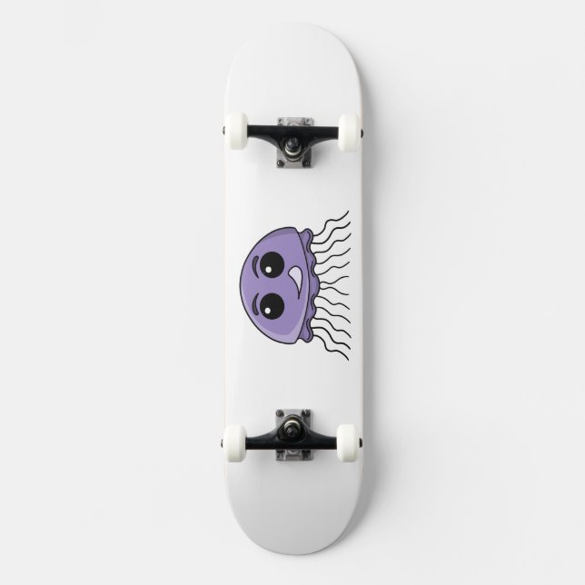 Skateboard Dessin animé Lilac Jellyfriend (Recto)