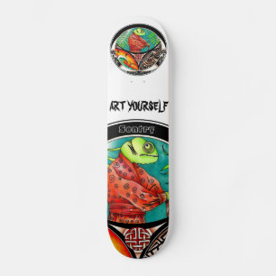 Skateboard Dessin d'art de Chameleon
