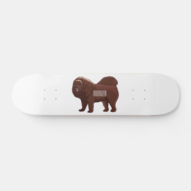 Skateboard dessin de Chien Tibétain Mastiff (Horz)