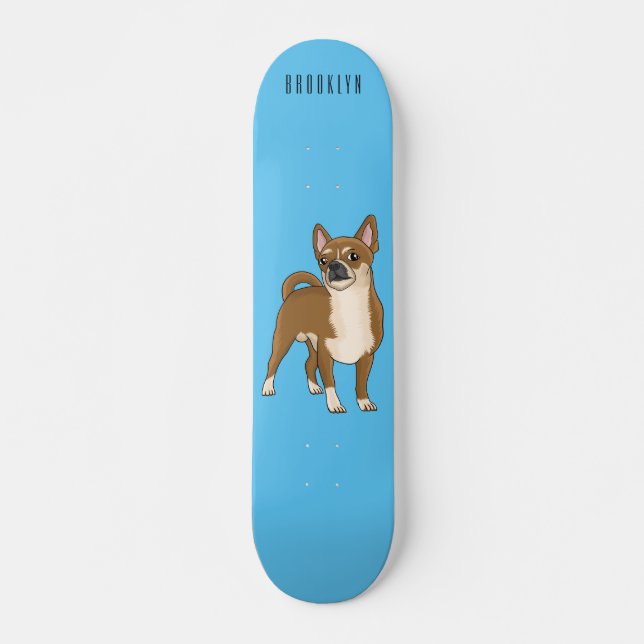 Skateboard Dessin de Chihuahua pour chien (Devant)