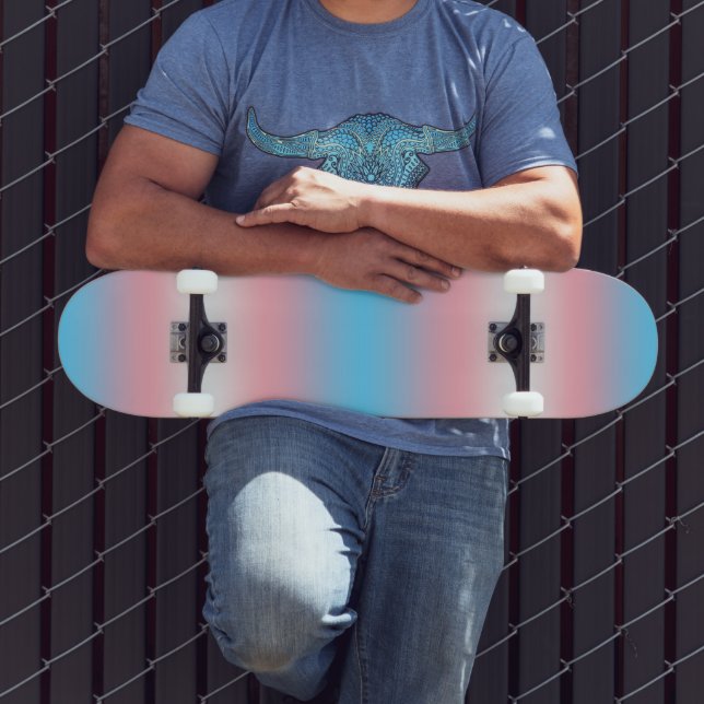 Skateboard Dessin de motif de drapeau de fierté transgenre  (Extérieur 3)