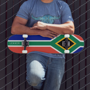Skateboard Dessin du drapeau de l'Afrique du Sud