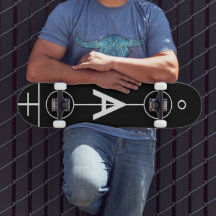 Dessin géométrique. planche à roulettes