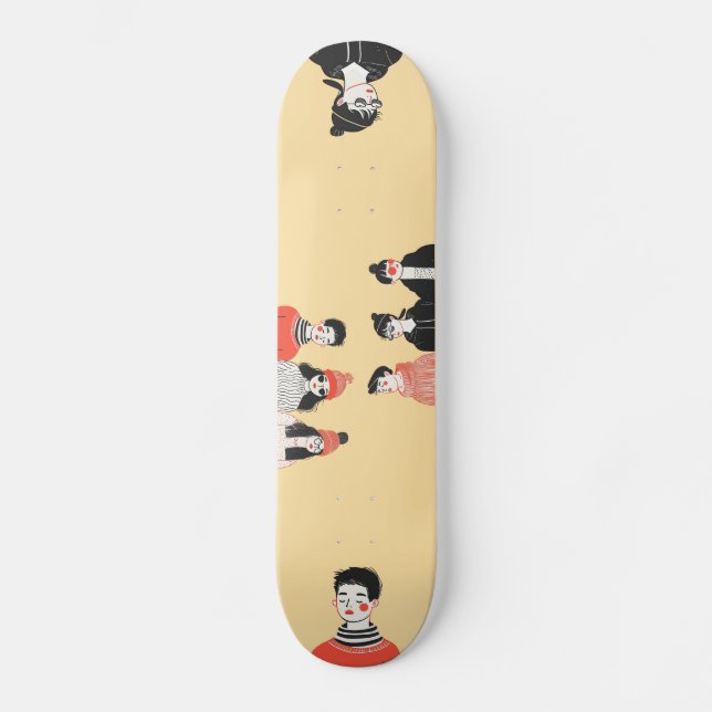 Skateboard Dessin moderne simple des jeunes cool (Recto)