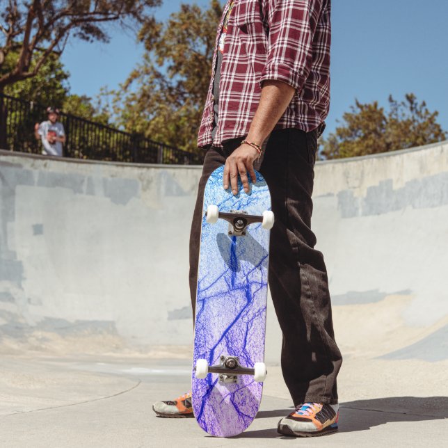 Skateboard Deux tons de marbre pourpre (Extérieur 2)