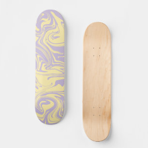 Skateboard Déversement - Pastel Jaune et Violet
