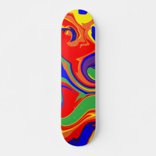Skateboard Déversement - tourbillon liquide arc-en-ciel