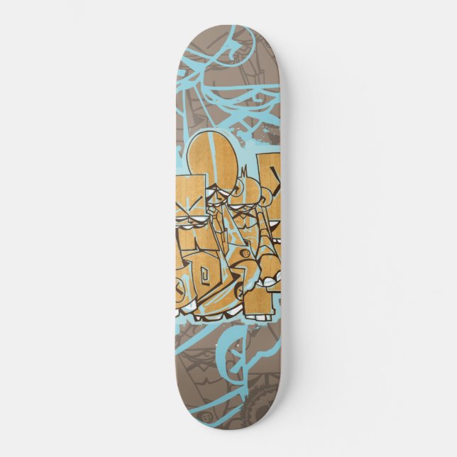 Skateboard Dezeinswell "Club de l'effroi" (Recto)