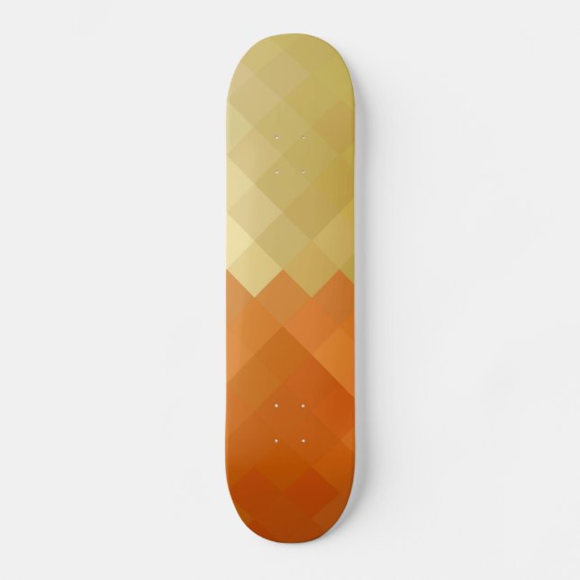 Skateboard Diamant jaune et orange Motif sans couture (Recto)