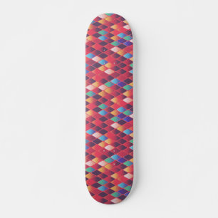 Skateboard Diamants Abstraits colorés