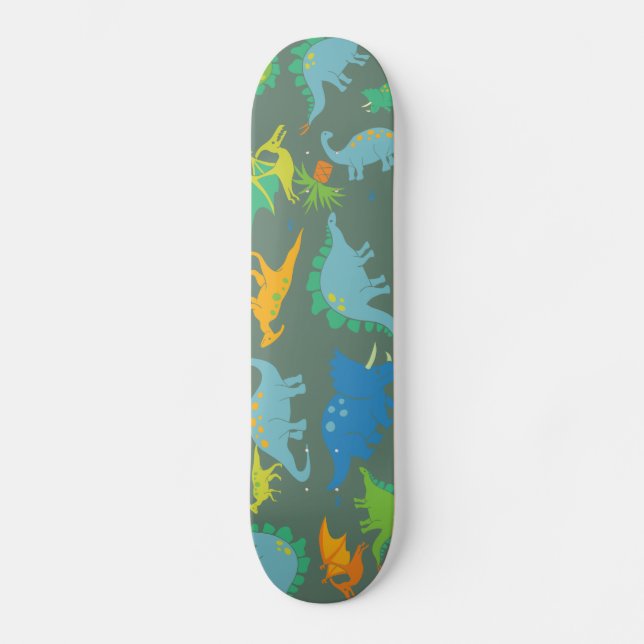 Skateboard Dinosaure Green Blue Dino Boys (Recto)