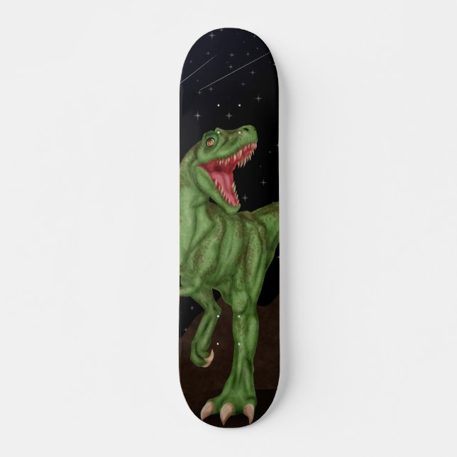 Skateboard Dinosaure - nuit préhistorique (Devant)