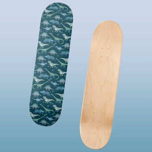 Skateboard Dinosaures mignons Motif foncé