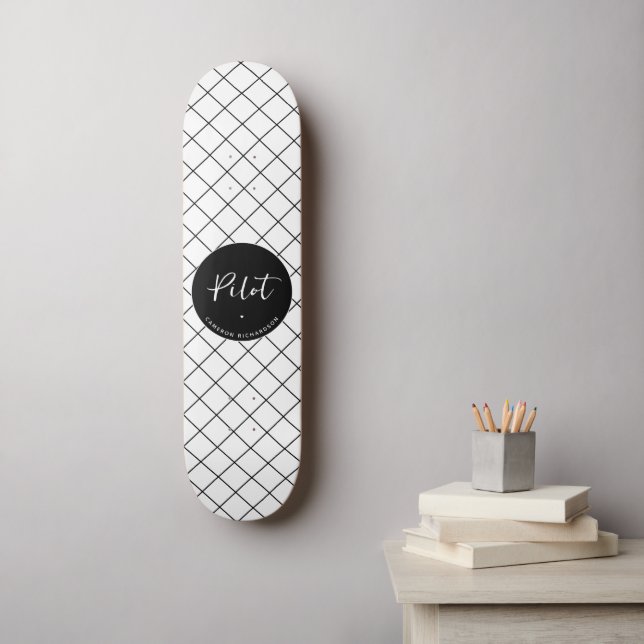 Skateboard Diplôme d'études de pilotage sur mesure élégant (Art mural)