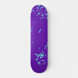 Skateboard Doodles bleu clair violet