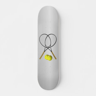 Skateboard Double Tennis Sport Thème Argent