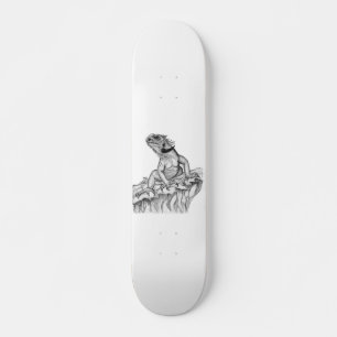Skateboard Drache am Felsen