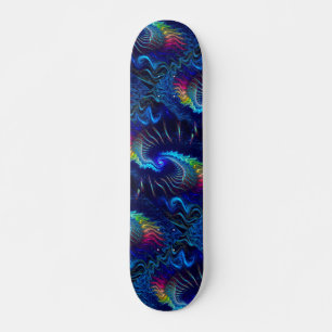 Skateboard Dragon arc-en-ciel