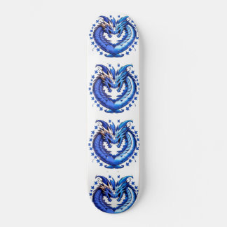 Skateboard Dragon bleu avec étoiles
