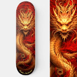 Skateboard Dragon chinois rouge et or<br><div class="desc">Libérez la puissance du dragon avec notre skateboard Red & Gold Chinese Dragon,  un symbole de force et de fortune. Ajoutez une touche personnelle en customisant le texte et faites de votre voyage un voyage majestueux. C'est un autre 100% Snuggle Hamster Designs.</div>