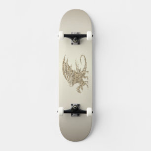 Skateboard Dragon de mosaïque Extraordinaire Golden