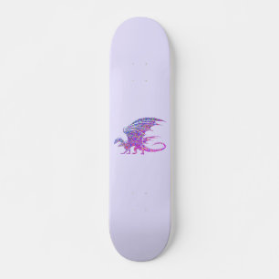 Skateboard Dragon de mosaïque Extraordinaire violet