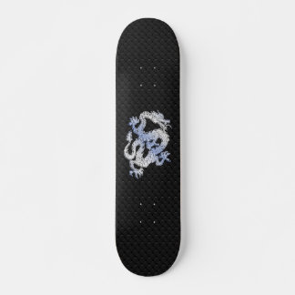 Skateboard Dragon de style Chrome dans Peau de serpent noir I