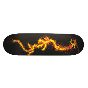 Skateboard dragon du feu