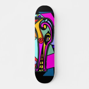Skateboard Dragon Duck fond noir