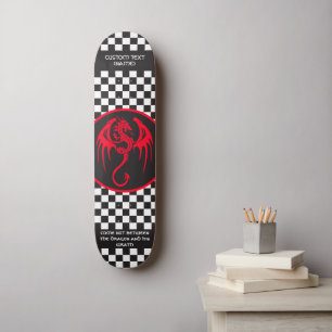 Skateboard Dragon et devis de style celtique