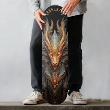 Dragon mythique avec motifs tribaux Dark Fantasy