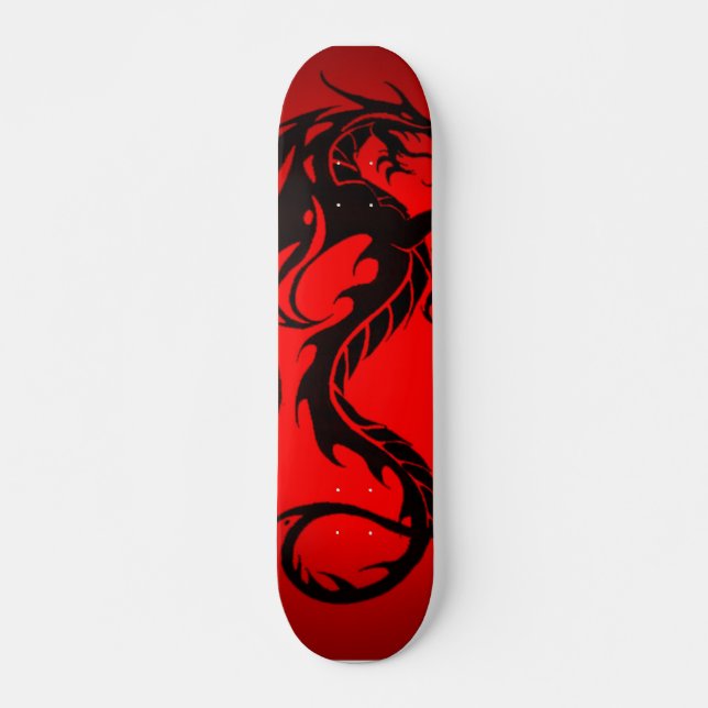 Skateboard Dragon noir (Devant)