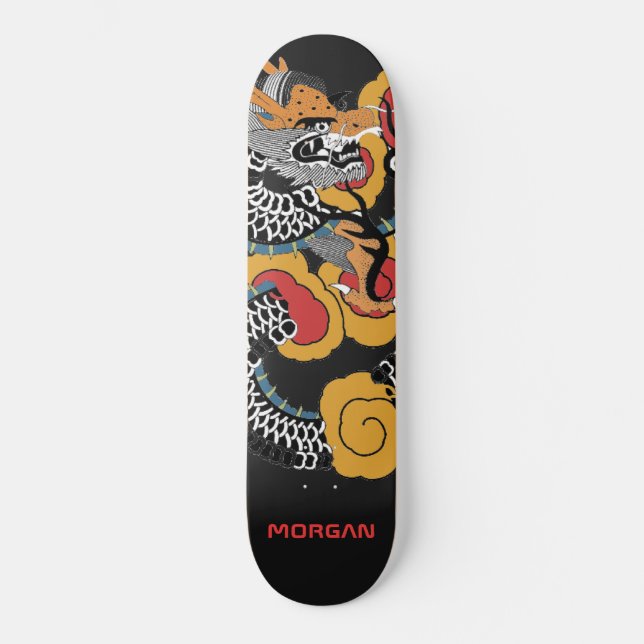 Skateboard Dragon Personnalisé (Recto)