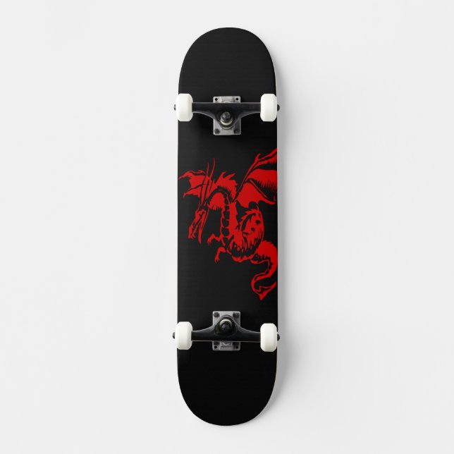 Skateboard Dragon rouge (Recto)