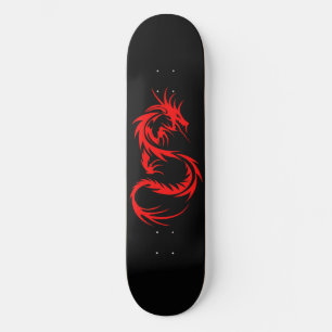 Skateboard Dragon rouge
