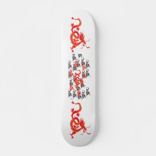 Skateboard Dragon rouge/Nouvel An chinois