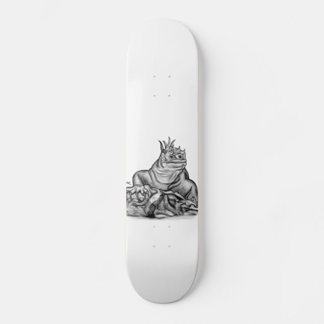 Skateboard Dragon sur le rocher (Recto)