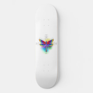 Skateboard Dragonfly en arc-en-ciel