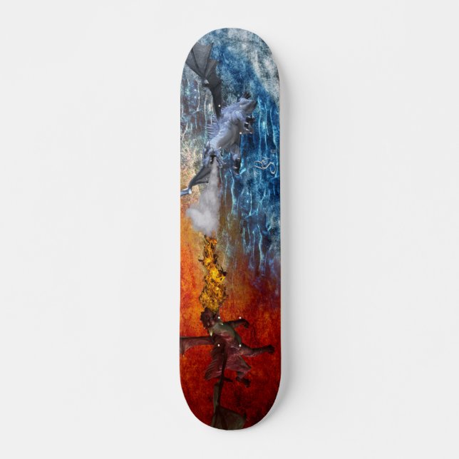Skateboard Dragons du feu et de glace (Devant)