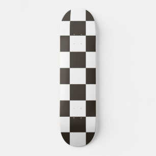 Skateboard Drapeau À damiers (noir et blanc) (Motif du vérifi