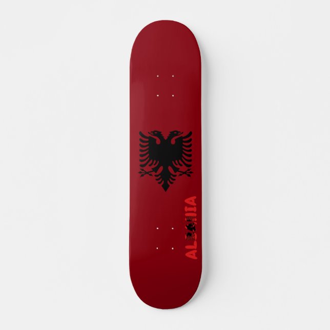 Skateboard Drapeau albanais (Devant)