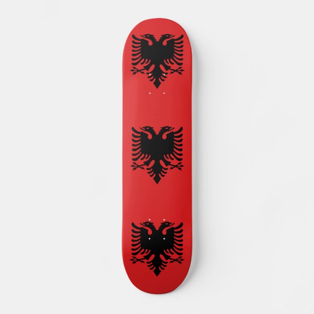 Skateboard Drapeau albanais patriotique (Recto)