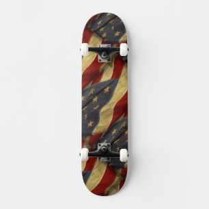 Skateboard Drapeau américain en détresse