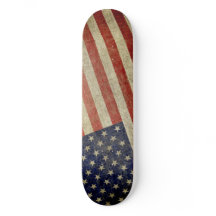 Drapeau américain patiné et en détresse