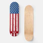 Skateboard Drapeau américain personnalisé Patriotique personn (Front)