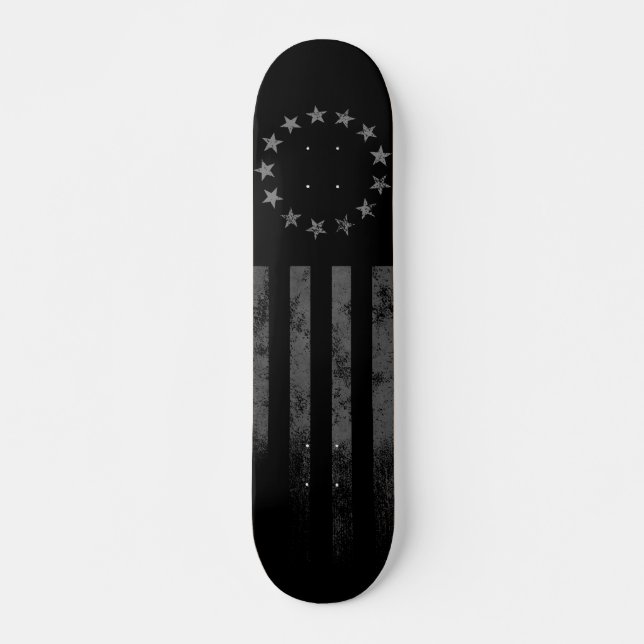 Skateboard Drapeau américain vintage Betsy Ross (Devant)