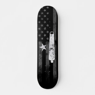 Skateboard Drapeau américain vintage Star et Cannon Skate