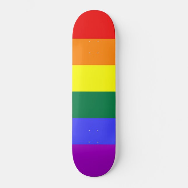 Skateboard Drapeau arc-en-ciel gay pride (Recto)